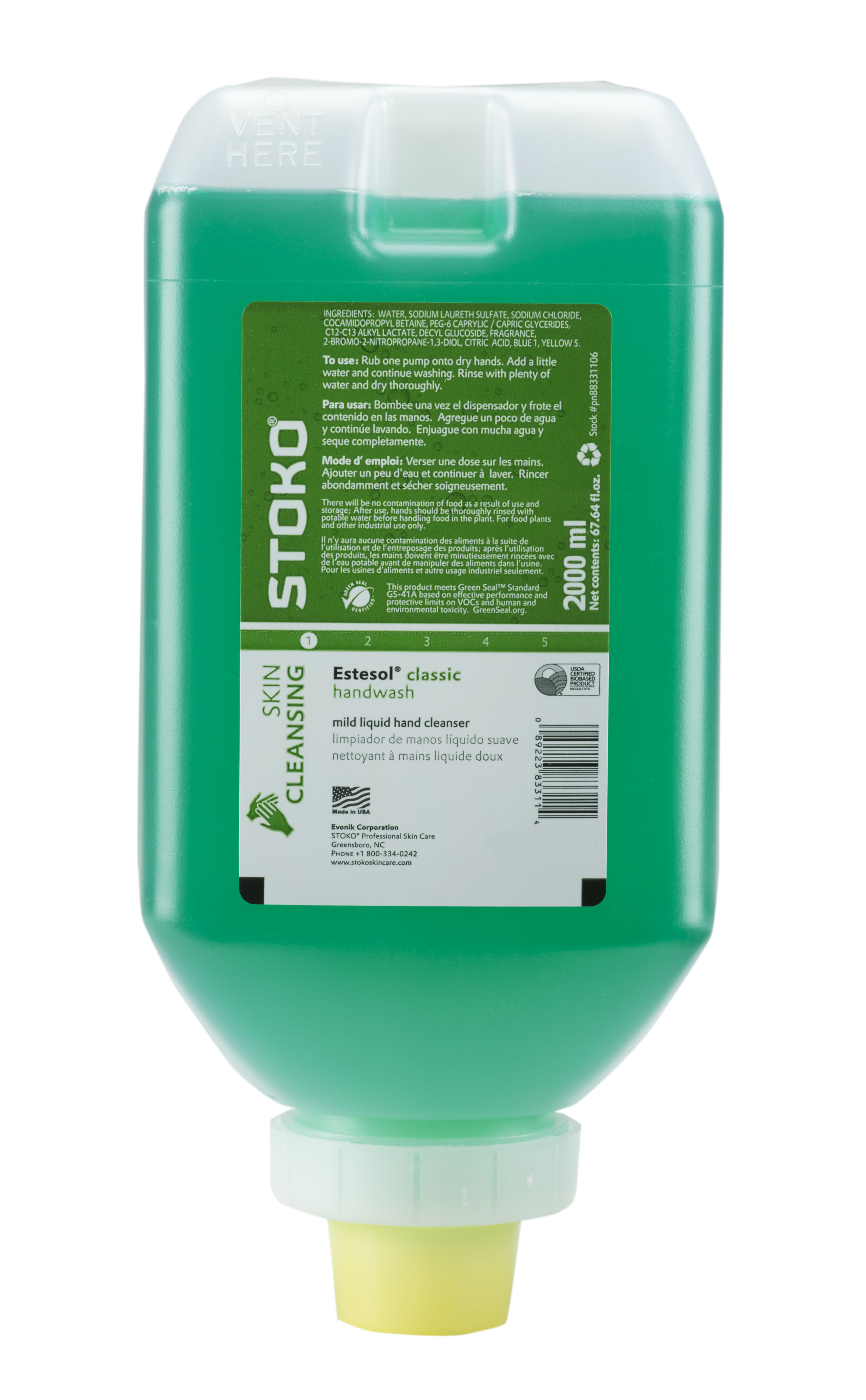 Estesol® Classic 2L Stoko Vario (SV) cartridge, 6/case